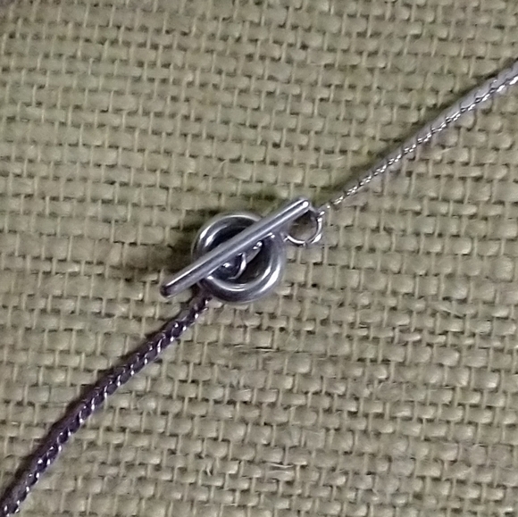 Silvertone love crystal necklace - Picture 4 of 5